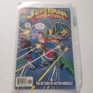 DC Superman Adventures Comic with Red and Blue Cover